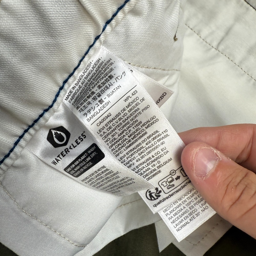 Levis Pants Mens 5XL Green XX Chino Jogger Drawstring Tapered Stretch Twill NEW - Picture 7 of 12